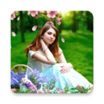 garden photo frame editor android application logo